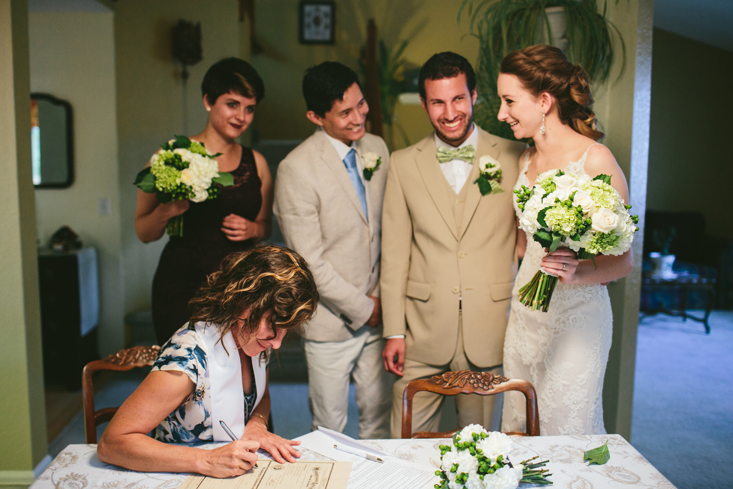 signing marriage license 