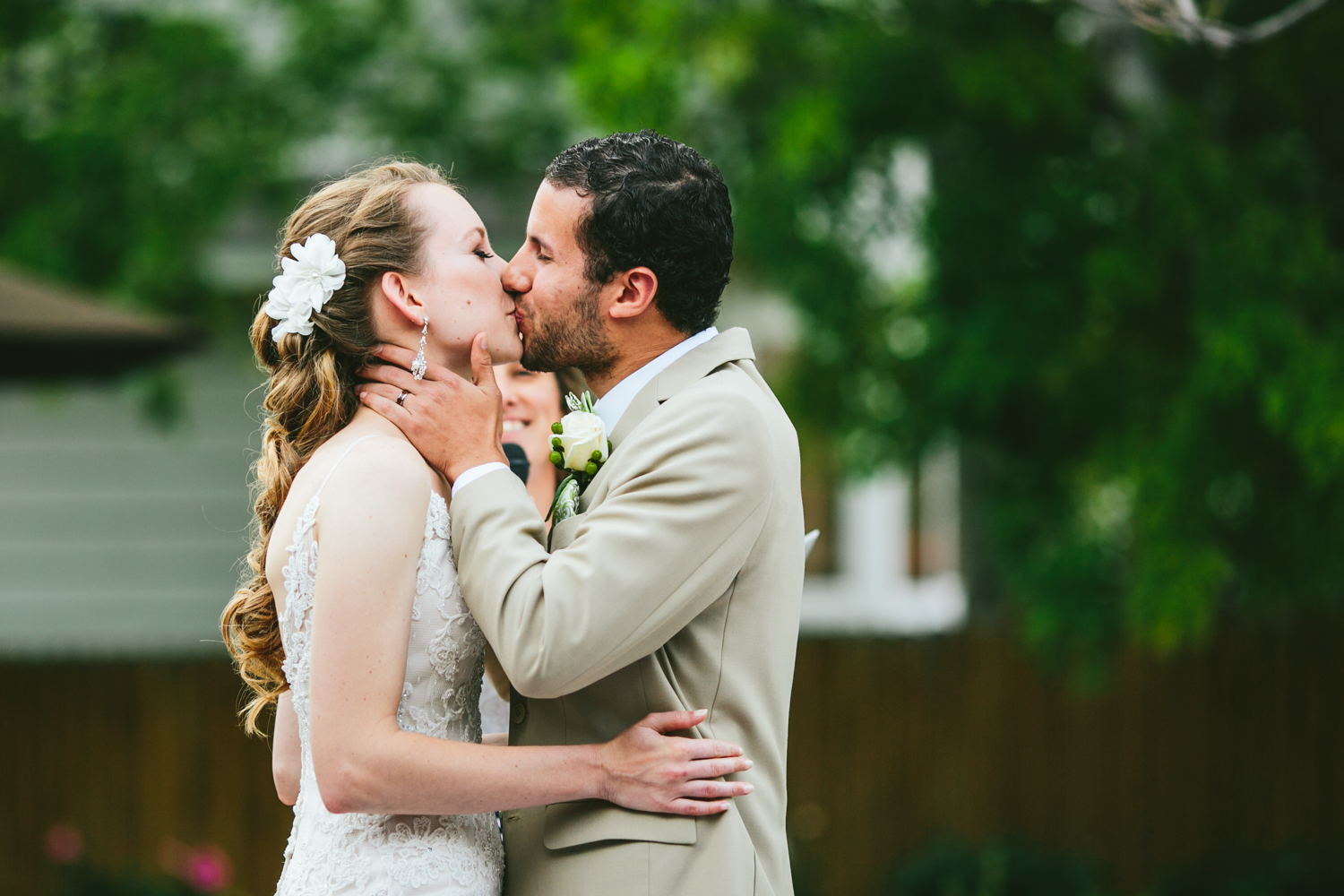 first kiss as husband and wife