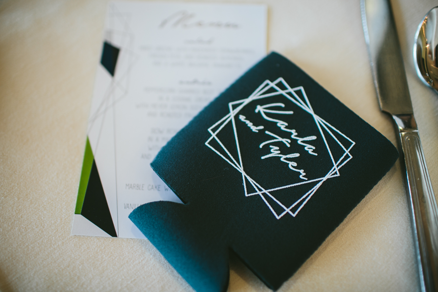 graphic designed wedding details