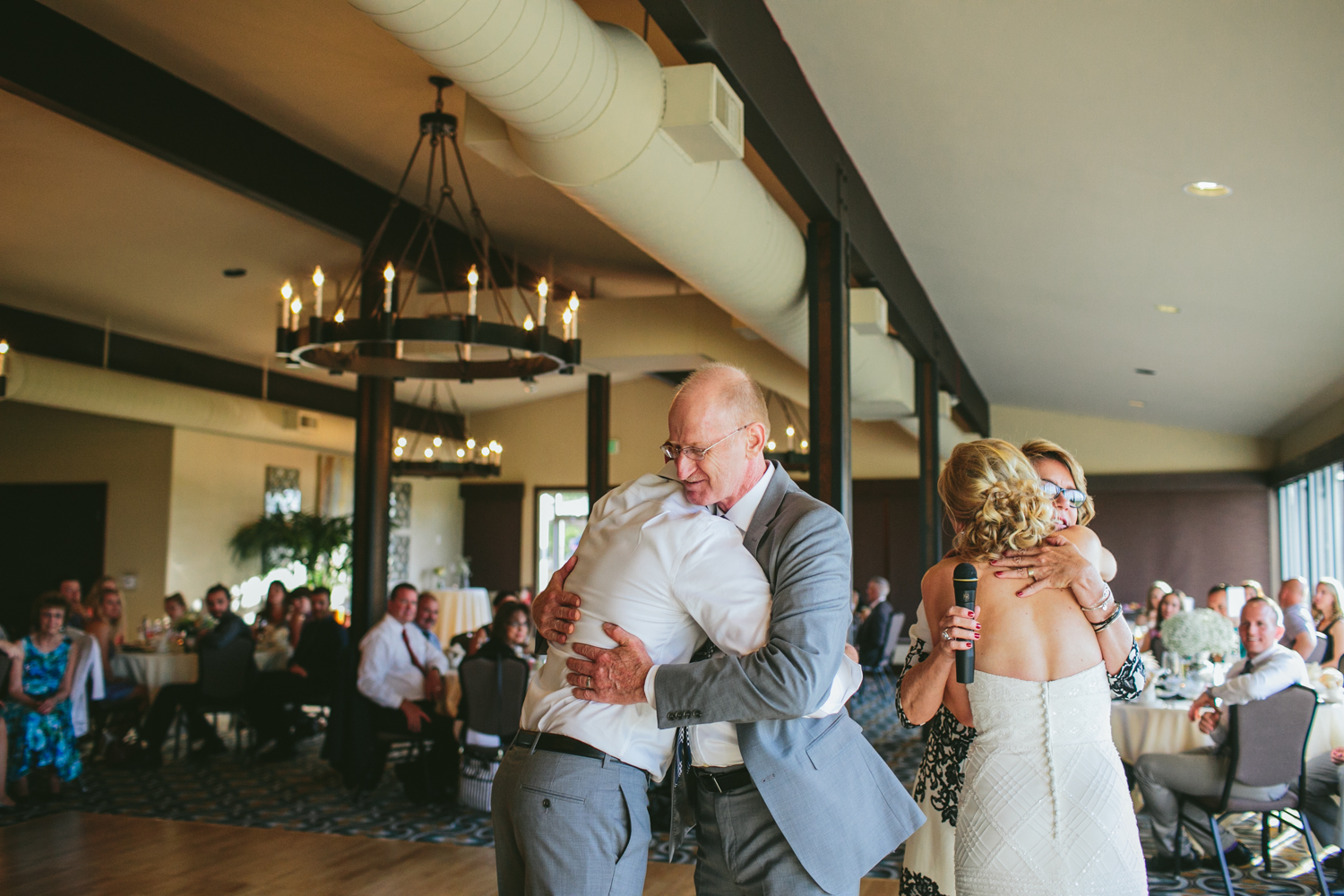 heartfelt wedding hug