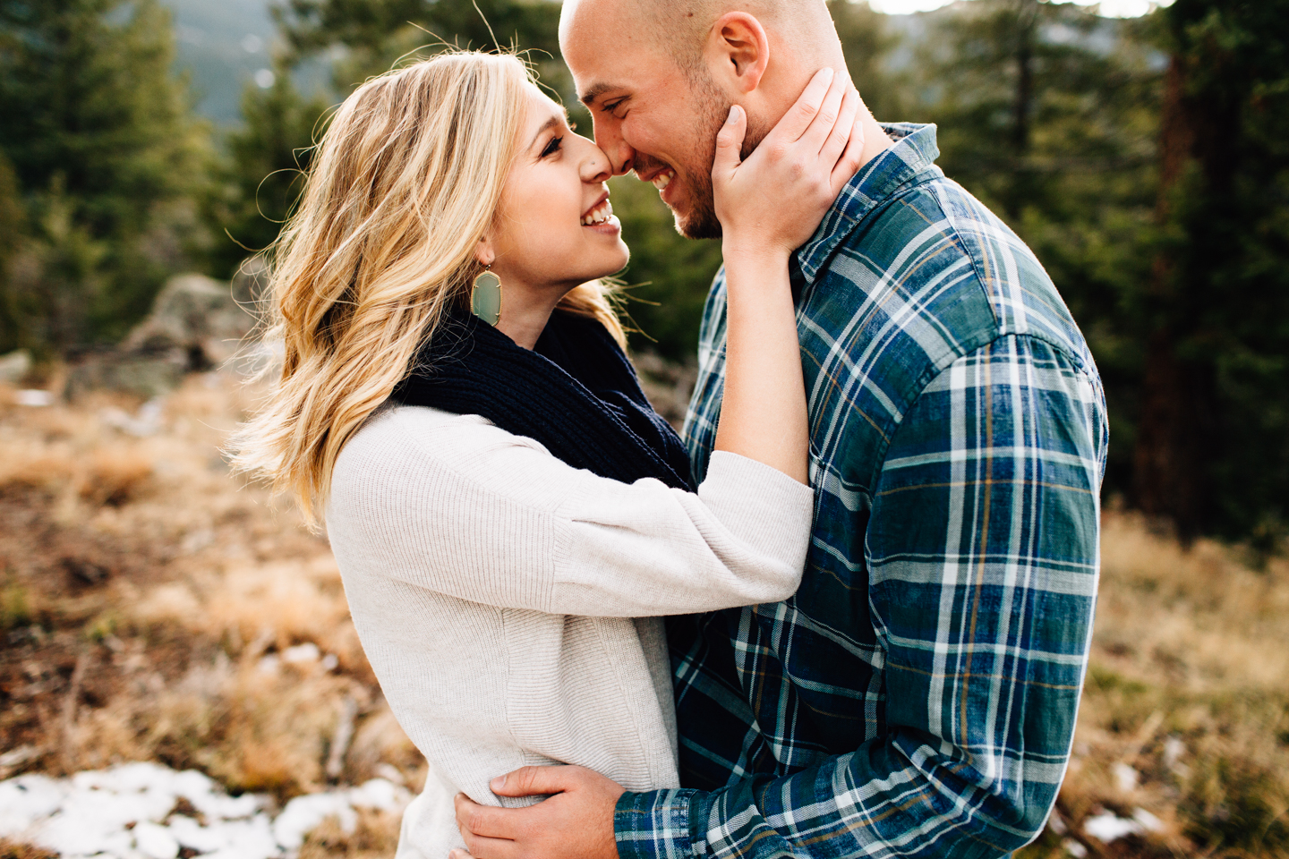 Mountain Winter Engagement Photos 