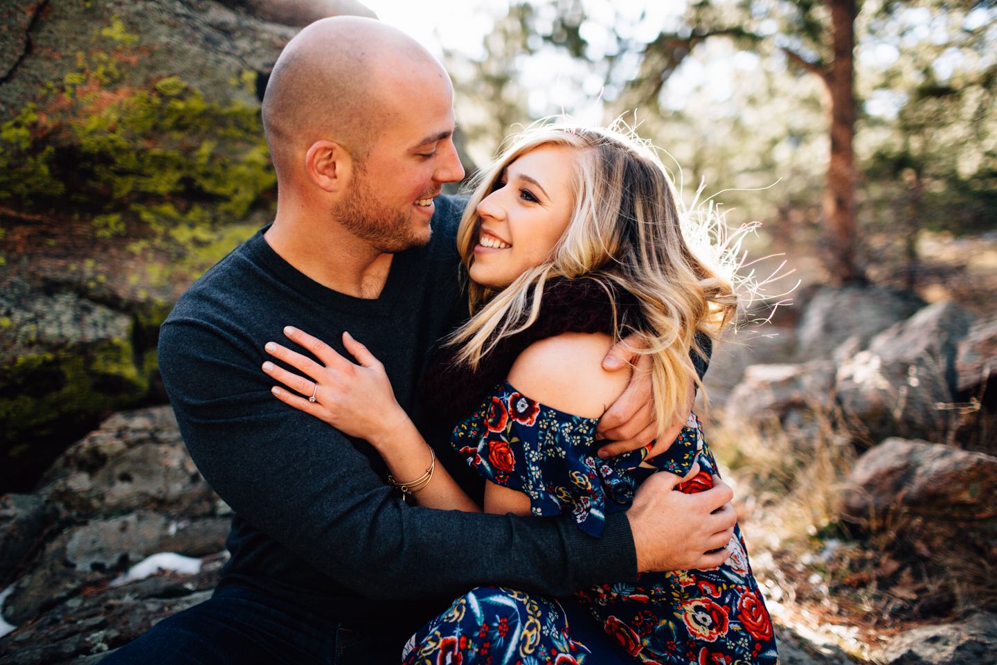 Mountain Winter Engagement Photos 