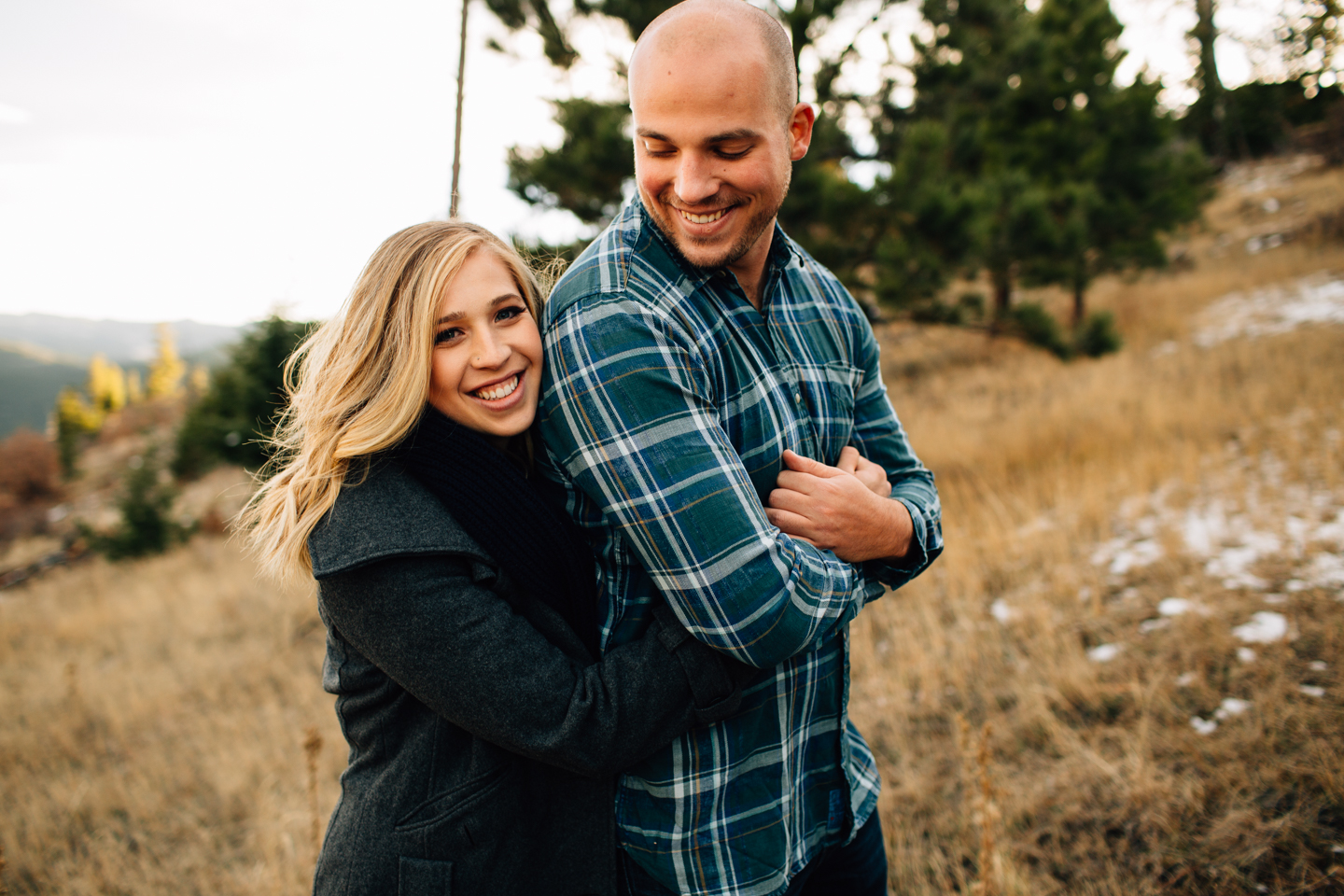 Mountain Winter Engagement Photos 