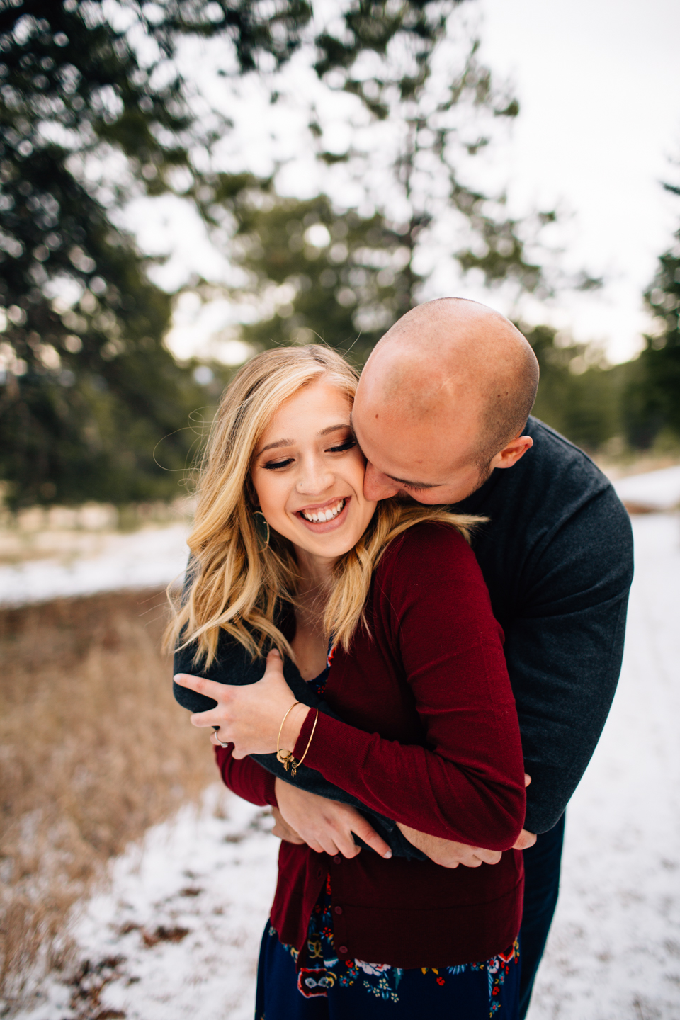 Mountain Winter Engagement Photos 