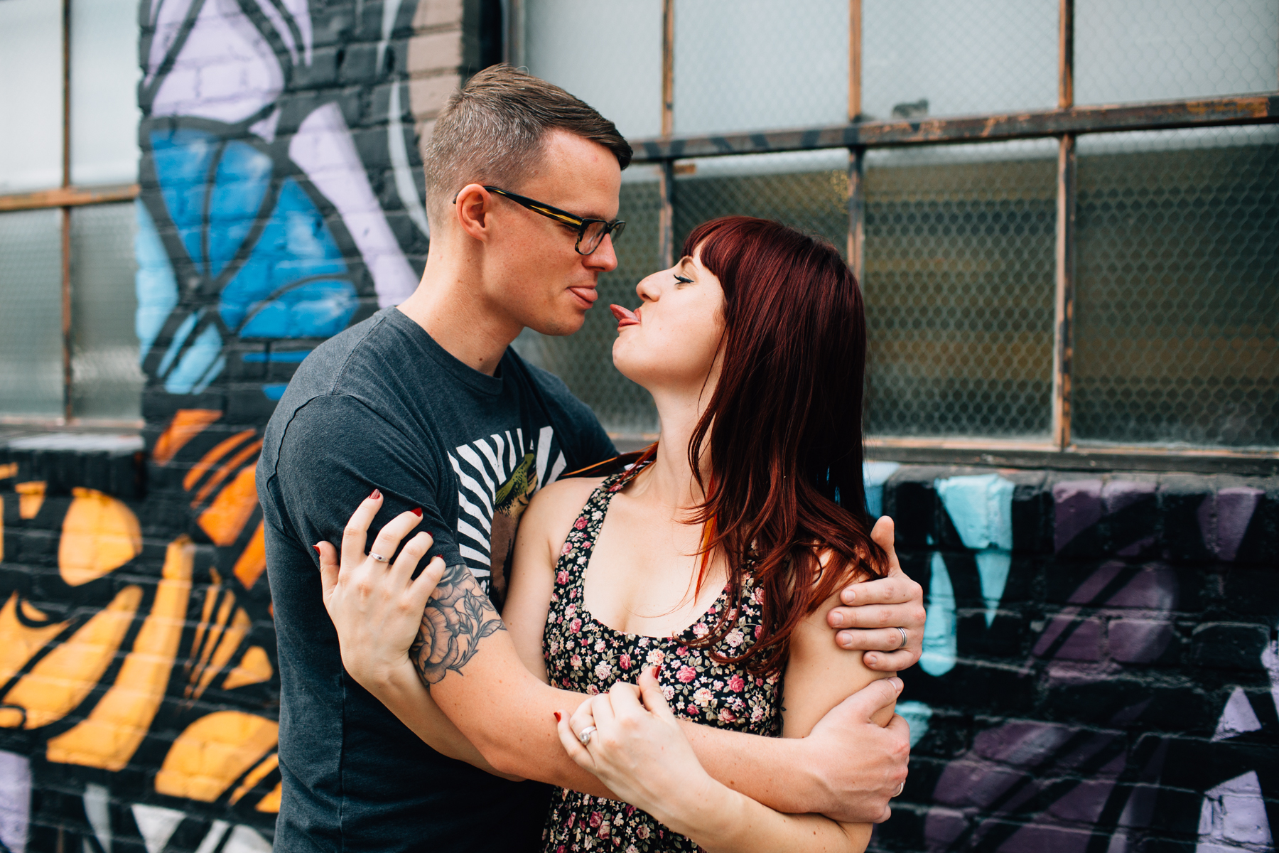 Colorful engagement session